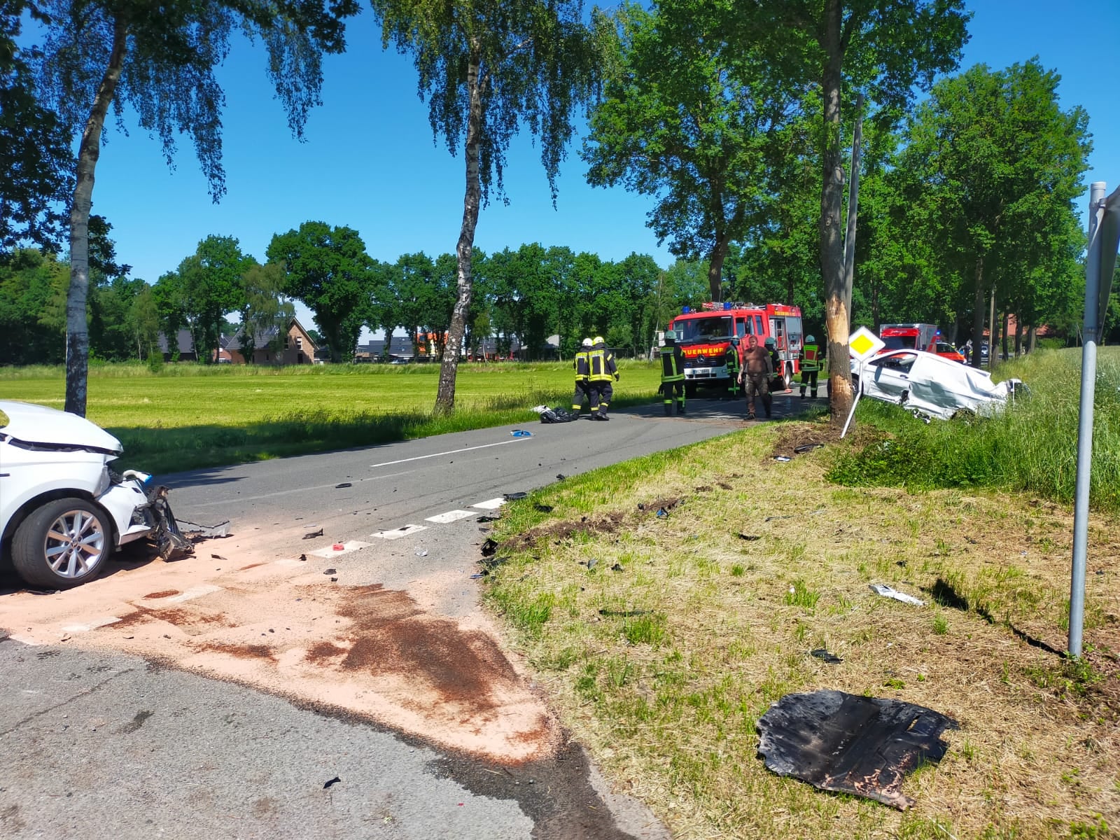 Verkehrsunfall In Rehden Feuerwehren Der Samtgemeinde Rehden